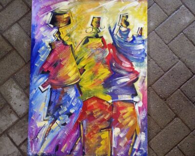 Tingatinga canvas oil painting